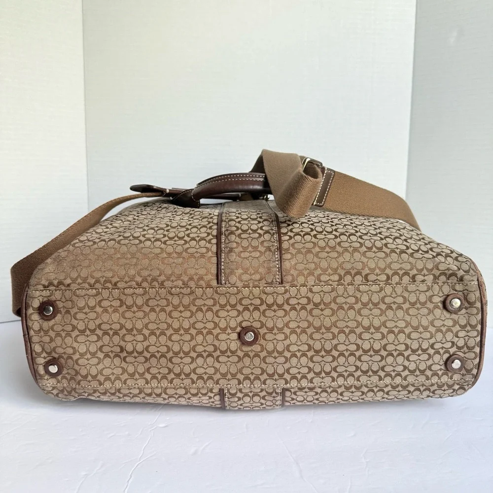 Coach Hudson Commuter Briefcase | C Signature Canvas & Leather | Laptop Bag - Picture 4 of 13